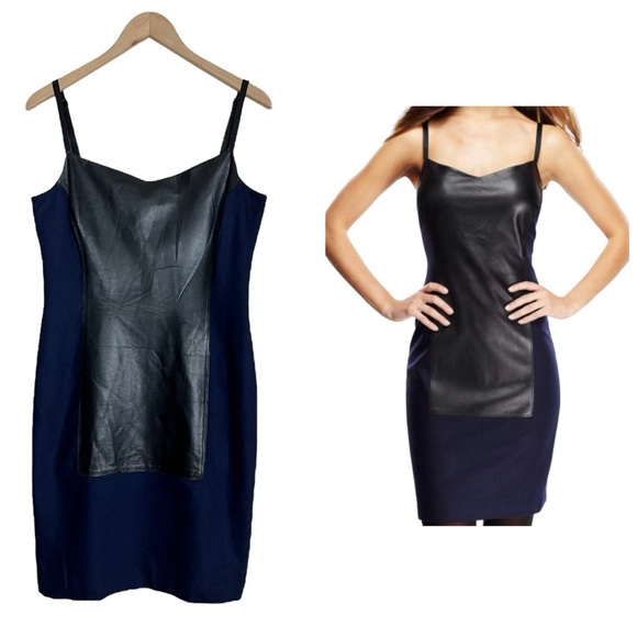 Susana Monaco Virgin Wool and Leather Dress Size 10 - Picture 1 of 11